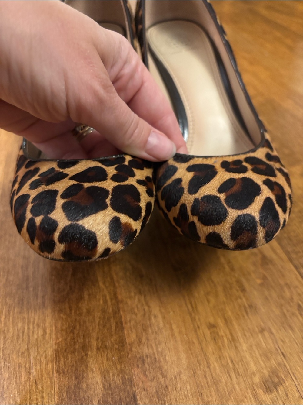 Tory Burch leopard print wedges sz 8 - Picture 5 of 6